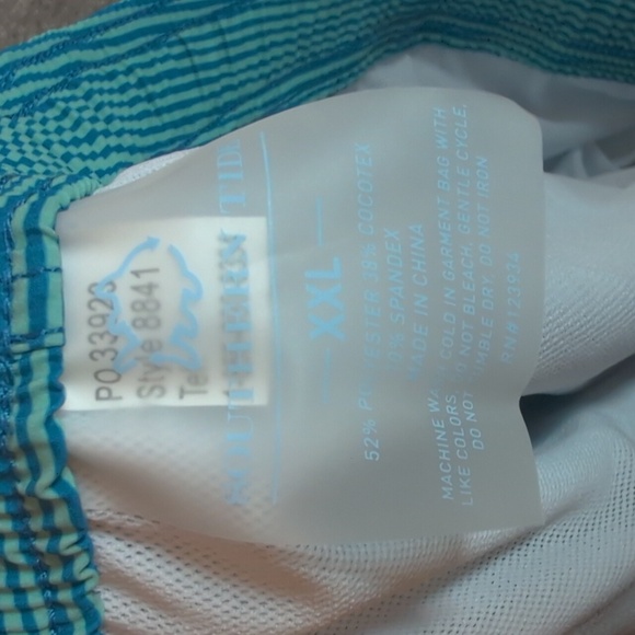 Southern Tide Men's Blue Striped 6in Felton Stripe Swim Trunks NWT Size XXL - Picture 5 of 7